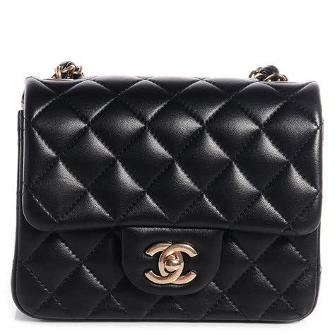 chanel lambskin square mini|CHANEL Lambskin Quilted Mini Square Flap Black.